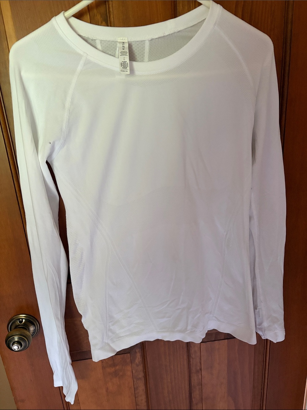 Athleta White Long-Sleeve Performance Tee